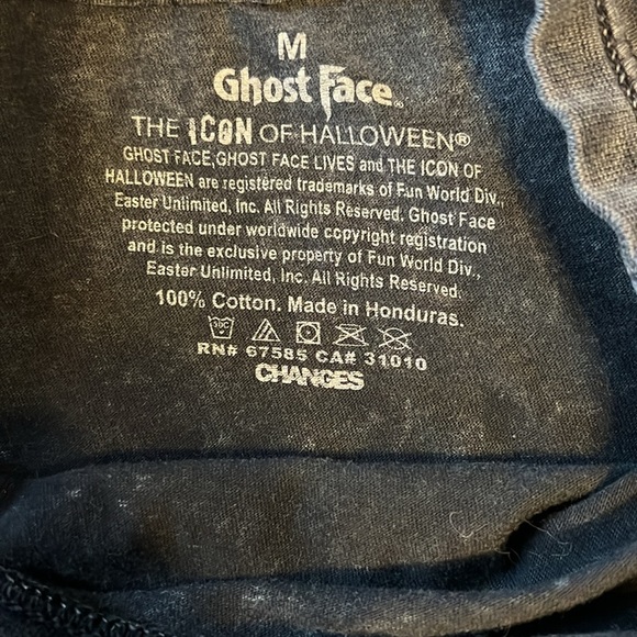 Black Graphic Ghost Face Tee with White Mask Design New York M - Picture 5 of 5